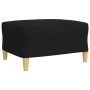 Sofagarnitur mit Fußhocker, 3-teilig, Stoff schwarz von , Sofas - Ref: Foro24-3278331, Preis: 594,23 €, Rabatt: %