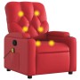 Reclining massage armchair in red synthetic leather by , Armchairs - Ref: Foro24-372515, Price: 249,56 €, Discount: %