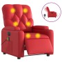 Sillón de masaje reclinable eléctrico de cuero artificial rojo de , Sillones - Ref: Foro24-3204770, Precio: 280,91 €, Descuen...