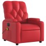 Sillón de masaje reclinable eléctrico de cuero artificial rojo de , Sillones - Ref: Foro24-3204770, Precio: 280,91 €, Descuen...