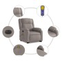 Electric reclining and lift massage armchair in taupe fabric by , Armchairs - Ref: Foro24-3205246, Price: 335,97 €, Discount: %