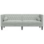 Sofá Chesterfield 3 plazas con cojines terciopelo gris claro de , Sofás - Ref: Foro24-372693, Precio: 302,99 €, Descuento: %