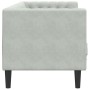 Sofá Chesterfield 3 plazas con cojines terciopelo gris claro de , Sofás - Ref: Foro24-372693, Precio: 284,07 €, Descuento: %