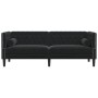 Sofá Chesterfield 3 plazas con cojines terciopelo negro de , Sofás - Ref: Foro24-372698, Precio: 341,17 €, Descuento: %