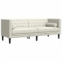 Sofá Chesterfield 3 plazas con cojines terciopelo blanco crema de , Sofás - Ref: Foro24-372700, Precio: 301,53 €, Descuento: %