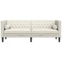 Sofá Chesterfield 3 plazas con cojines terciopelo blanco crema de , Sofás - Ref: Foro24-372700, Precio: 302,99 €, Descuento: %