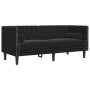 Set de sofás Chesterfield con cojines 3 piezas terciopelo negro de , Sofás - Ref: Foro24-3209286, Precio: 760,94 €, Descuento: %