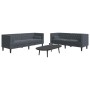 Chesterfield sofa set with 2 dark gray velvet cushions. by , Sofas - Ref: Foro24-3209292, Price: 579,95 €, Discount: %