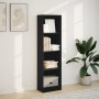 Estantería de madera de ingeniería negra 40x24x143 cm de , Librerías y estanterías - Ref: Foro24-857784, Precio: 51,63 €, Des...