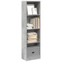 Estantería de madera de ingeniería gris hormigón 40x24x143 cm de , Librerías y estanterías - Ref: Foro24-857786, Precio: 49,0...