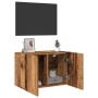 Wall-mounted TV stand made of aged wood, 60x30x41 cm by , Closets and storage - Ref: Foro24-857662, Price: 41,31 €, Discount: %