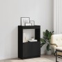 Tall black engineered wood sideboard 63x33x100 cm by , Bookcases and shelves - Ref: Foro24-855098, Price: 69,97 €, Discount: %