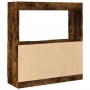 Rauchiger Eichenfurnier-Holzschrank 92x33x100 cm von , Bücherregale und Regale - Ref: Foro24-855128, Preis: 83,99 €, Rabatt: %