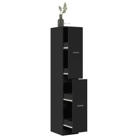 Engineered wood black medicine cabinet 30x41x174.5 cm by , Lockers and storage cabinets - Ref: Foro24-3309628, Price: 138,35 ...