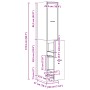 Medizinschrank aus schwarzer Ingenieurholz-MDF 30x41x174,5 cm. von , Schließfächer und Lagerschränke - Ref: Foro24-3309628, P...