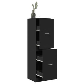 Armario botiquín madera de ingeniería negro 30x41x174,5 cm de , Taquillas y armarios de almacenamiento - Ref: Foro24-3309637,...