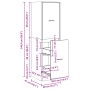 Medizinschrank aus geräucherter Eichen-Ingenieurholz 40x41x144,5 cm. von , Schließfächer und Lagerschränke - Ref: Foro24-3309...