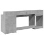 Desk with LED lights, engineered wood, gray concrete finish, 200x55x91 cm. | Foro24|Onlineshop| Casa, Jardín y Más Foro24.es