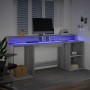 Schreibtisch mit LED-Beleuchtung, Sonoma-Eiche, 200x55x91 cm. von , Schreibtische - Ref: Foro24-3309443, Preis: 198,71 €, Rab...