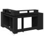 Engineered wood black desk with LED light 152x152x91 cm by , Desks - Ref: Foro24-3309457, Price: 222,99 €, Discount: %