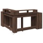 Desk with LED lights, engineered wood, brown oak, 152x152x91 cm. by , Desks - Ref: Foro24-3309462, Price: 188,49 €, Discount: %