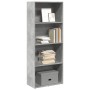 Engineered wood gray concrete shelf 60x30x152 cm by , Bookcases and shelves - Ref: Foro24-857911, Price: 71,34 €, Discount: %