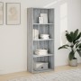 Estantería madera de ingeniería gris Sonoma 60x30x152 cm de , Librerías y estanterías - Ref: Foro24-857913, Precio: 73,24 €, ...