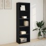 Estantería de madera de ingeniería negra 60x30x189 cm de , Librerías y estanterías - Ref: Foro24-857918, Precio: 87,34 €, Des...