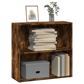 Estantería madera de ingeniería roble ahumado 80x30x77 cm de , Librerías y estanterías - Ref: Foro24-857926, Precio: 48,99 €,...