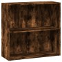 Estantería madera de ingeniería roble ahumado 80x30x77 cm de , Librerías y estanterías - Ref: Foro24-857926, Precio: 48,78 €,...