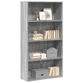 Engineered wood bookshelf in Sonoma grey, 80x30x152 cm. by , Bookcases and shelves - Ref: Foro24-857945, Price: 79,99 €, Disc...