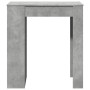 Mesa alta bar con estantes madera gris hormigón 95x47x103,5 cm de , Mesas de cocina y de comedor - Ref: Foro24-854385, Precio...