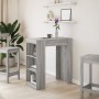 High bar table with Sonoma grey wood shelves 95x47x103.5 cm by , Kitchen and dining tables - Ref: Foro24-854387, Price: 89,59...