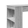 High bar table with Sonoma grey wood shelves 95x47x103.5 cm by , Kitchen and dining tables - Ref: Foro24-854387, Price: 89,59...