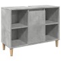 Engineered wood bathroom furniture in concrete gray, 80x33x60 cm. by , bathroom vanities - Ref: Foro24-857132, Price: 64,37 €...