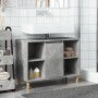 Engineered wood bathroom furniture in concrete gray, 80x33x60 cm. by , bathroom vanities - Ref: Foro24-857132, Price: 64,37 €...