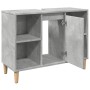 Engineered wood bathroom furniture in concrete gray, 80x33x60 cm. by , bathroom vanities - Ref: Foro24-857132, Price: 64,37 €...