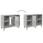 Engineered wood bathroom furniture in concrete gray, 80x33x60 cm. by , bathroom vanities - Ref: Foro24-857132, Price: 64,37 €...