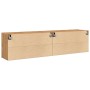 Wall-mounted TV units, 2 units, artisan oak, 80x30x41 cm by , Closets and storage - Ref: Foro24-857669, Price: 83,91 €, Disco...