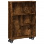 Narrow smoked oak wood storage cart 48x13x68 cm | Foro24|Onlineshop| Casa, Jardín y Más Foro24.es