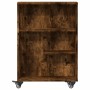 Narrow smoked oak wood storage cart 48x13x68 cm | Foro24|Onlineshop| Casa, Jardín y Más Foro24.es