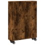 Narrow smoked oak wood storage cart 48x13x68 cm | Foro24|Onlineshop| Casa, Jardín y Más Foro24.es