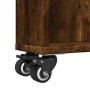 Narrow smoked oak wood storage cart 48x13x68 cm | Foro24|Onlineshop| Casa, Jardín y Más Foro24.es