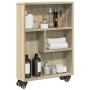 Narrow storage cart in Sonoma oak wood 48x13x68 cm by , Bookcases and shelves - Ref: Foro24-855225, Price: 44,27 €, Discount: %