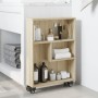 Narrow storage cart in Sonoma oak wood 48x13x68 cm by , Bookcases and shelves - Ref: Foro24-855225, Price: 44,27 €, Discount: %