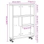 Narrow storage cart in Sonoma oak wood 48x13x68 cm by , Bookcases and shelves - Ref: Foro24-855225, Price: 44,27 €, Discount: %