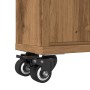 Narrow oak wood artisan storage cart 48x13x68cm by , Bookcases and shelves - Ref: Foro24-855231, Price: 48,17 €, Discount: %