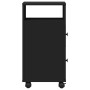 Narrow bathroom cabinet with wheels, engineered wood, black by , Lockers and storage cabinets - Ref: Foro24-855233, Price: 56...