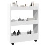 Narrow storage cart 3 levels engineered wood white by , Kitchen and dining carts - Ref: Foro24-855250, Price: 55,31 €, Discou...