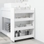 Narrow storage cart 4 levels engineered wood white by , Kitchen and dining carts - Ref: Foro24-855259, Price: 59,39 €, Discou...